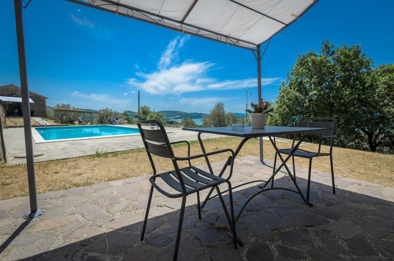 Poloturisticoumbria Rustico Con Piscina Vista Lago Passignano sul Trasimeno Kültér fotó