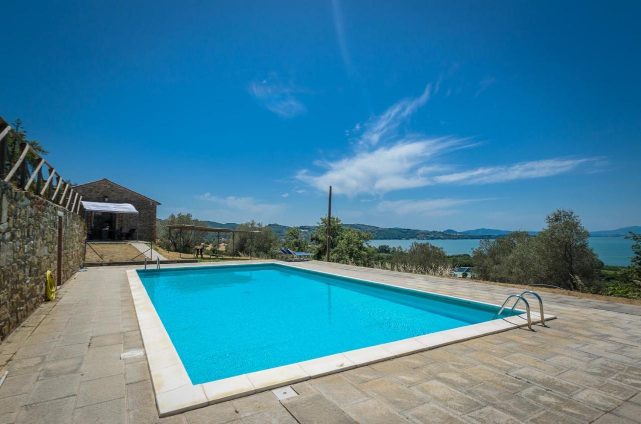 Poloturisticoumbria Rustico Con Piscina Vista Lago Passignano sul Trasimeno Kültér fotó