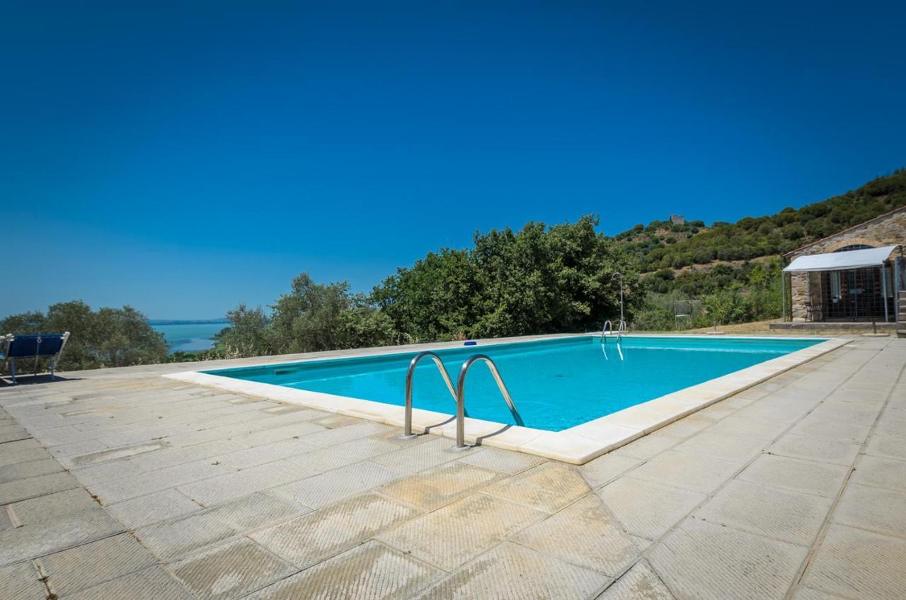 Poloturisticoumbria Rustico Con Piscina Vista Lago Passignano sul Trasimeno Kültér fotó