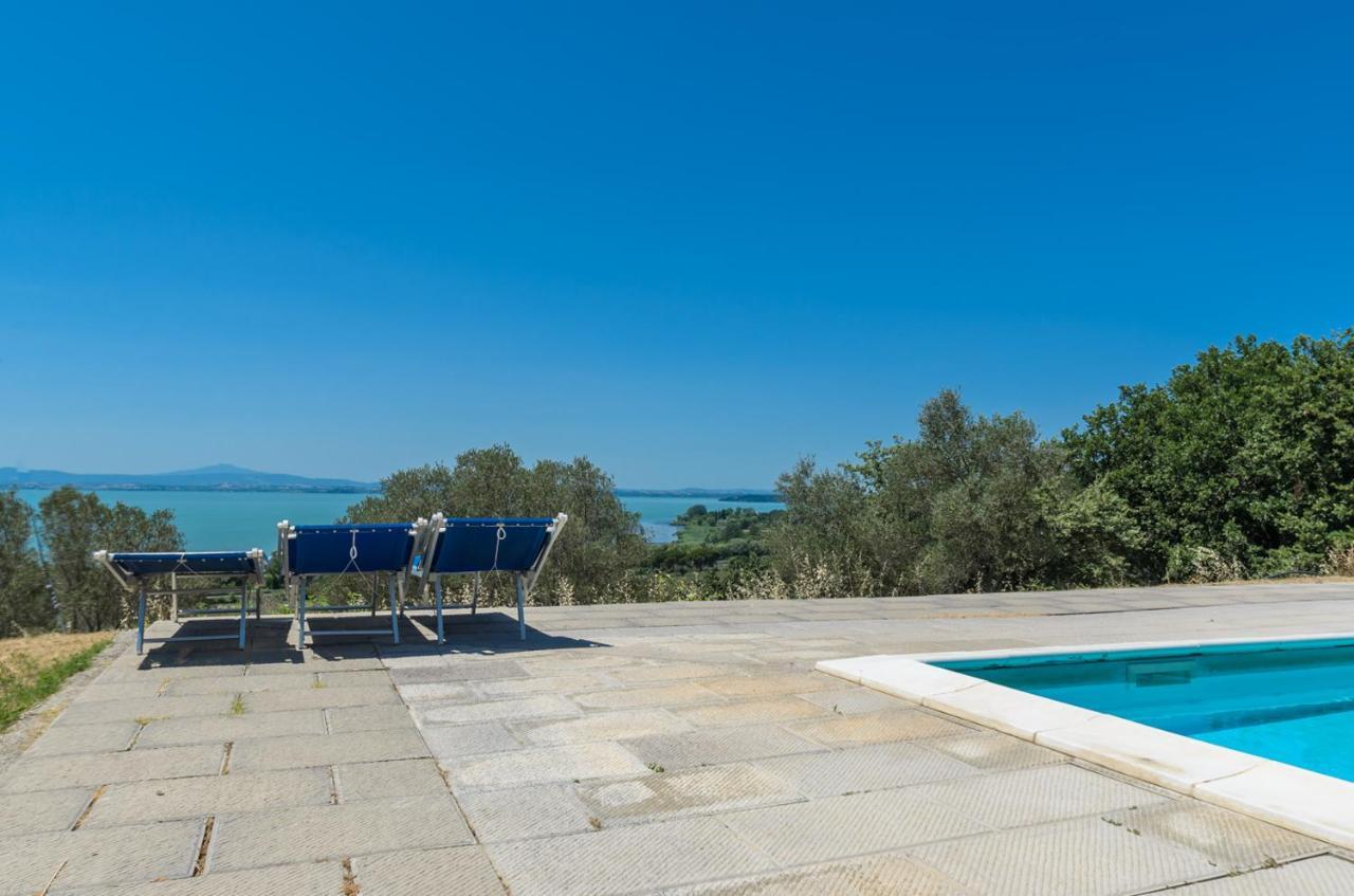 Poloturisticoumbria Rustico Con Piscina Vista Lago Passignano sul Trasimeno Kültér fotó